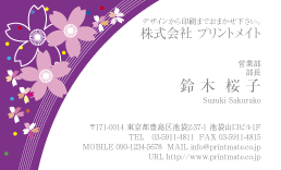 デザイン名刺（春・桜のイラスト３）DY-FS-509