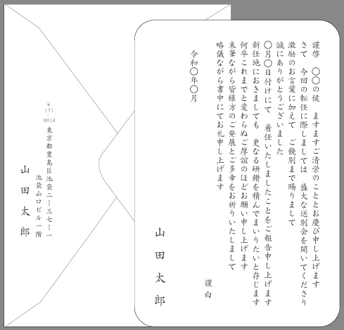 お礼状 栄転 昇進 文例とポイント １枚 即日印刷プリントメイト